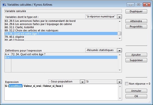 Calcul avec fonction logique