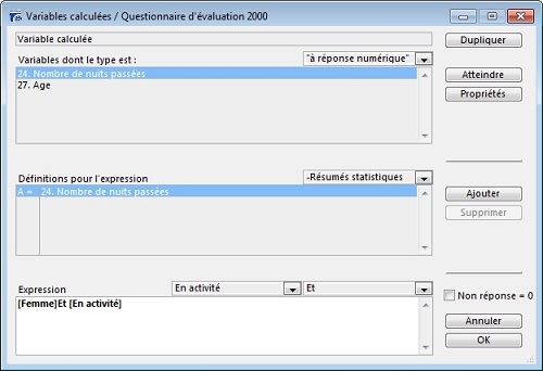 Calcul sur sous-populations